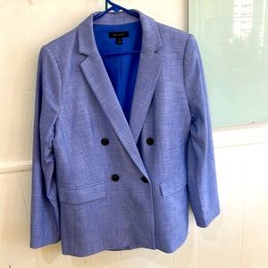 Heathered Blue Women’s Linen Pant Suit Ann Taylor Size 12